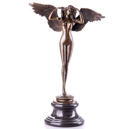 Mutasd a Női akt angyalszárnyakkal - bronz szobor részleteit! Kép a Női akt angyalszárnyakkal - bronz szobor