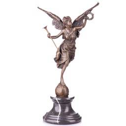 Mutasd a Angyal trombitával és babérkoszorúval - bronz szobor részleteit! Kép a Angyal trombitával és babérkoszorúval - bronz szobor