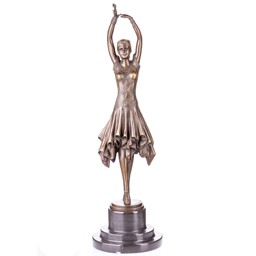 Mutasd a Táncosnő bronz szobor, Art Deco részleteit! Kép a Táncosnő bronz szobor, Art Deco
