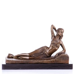 Mutasd a Fekvő nő bronz szobor, Art Deco részleteit! Kép a Fekvő nő bronz szobor, Art Deco