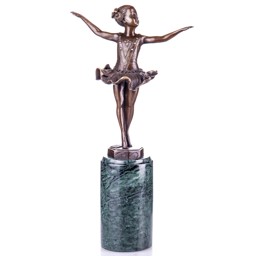 Mutasd a Balerina - bronz szobor, Art Deco részleteit! Kép a Balerina - bronz szobor, Art Deco