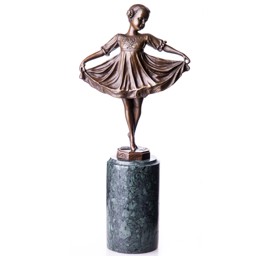 Mutasd a Balerina - bronz szobor, Art Deco részleteit! Kép a Balerina - bronz szobor, Art Deco