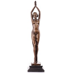 Mutasd a Táncosnő - bronz szobor, Art Deco részleteit! Kép a Táncosnő - bronz szobor, Art Deco