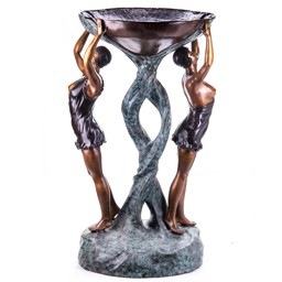Mutasd a Bronz kút táncosnőkkel - bronz szobor, Art Deco részleteit! Kép a Bronz kút táncosnőkkel - bronz szobor, Art Deco