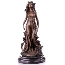 Mutasd a Nő, virágokkal- bronz szobor, Jugendstil részleteit! Kép a Nő, virágokkal- bronz szobor, Jugendstil