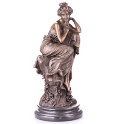 Mutasd a Ülő nő - bronz szobor, Jugendstil részleteit! Kép a Ülő nő - bronz szobor, Jugendstil