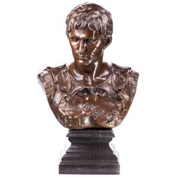 Mutasd a Augustus császár - bronz mellszobor részleteit! Kép a Augustus császár - bronz mellszobor