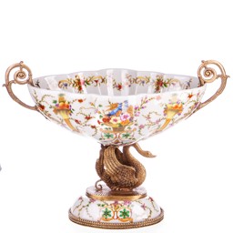 Mutasd a Porcelán-bronz tál hattyúval részleteit! Kép a Porcelán-bronz tál hattyúval