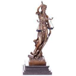 Mutasd a Justitia - bronz szobor márványtalpon részleteit! Kép a Justitia - bronz szobor márványtalpon