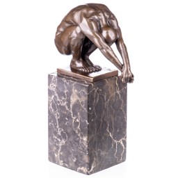 Mutasd a Férfi akt - bronz szobor márványtalpon részleteit! Kép a Férfi akt - bronz szobor márványtalpon