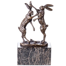 Mutasd a Játszó nyulak - bronz szobor részleteit! Kép a Játszó nyulak - bronz szobor