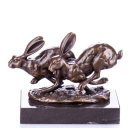 Mutasd a Futó nyulak - bronz szobor részleteit! Kép a Futó nyulak - bronz szobor