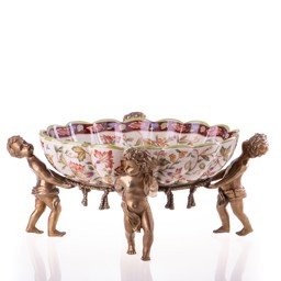 Mutasd a Porcelán-bronz tál angyalokkal részleteit! Kép a Porcelán-bronz tál angyalokkal