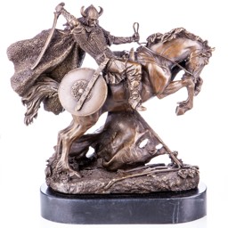 Mutasd a Viking lovas - bronz szobor részleteit! Kép a Viking lovas - bronz szobor