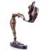 Balerina kendővel bronz szobor képe