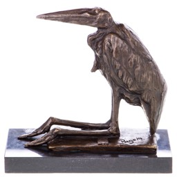 Mutasd a Marabu - bronz szobor márványtalpon részleteit! Kép a Marabu - bronz szobor márványtalpon