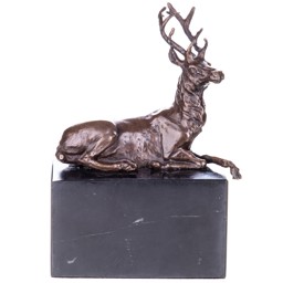 Mutasd a Szarvas - bronz szobor márványtalpon részleteit! Kép a Szarvas - bronz szobor márványtalpon