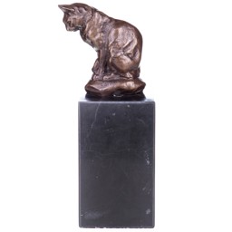 Mutasd a Macska - bronz szobor márványtalpon részleteit! Kép a Macska - bronz szobor márványtalpon