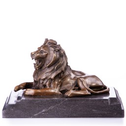 Mutasd a Oroszlán - bronz szobor márványtalpon részleteit! Kép a Oroszlán - bronz szobor márványtalpon