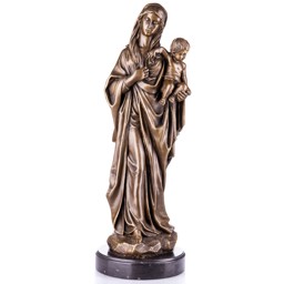 Mutasd a Madonna gyermekkel - bronz szobor részleteit! Kép a Madonna gyermekkel - bronz szobor