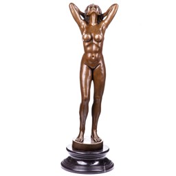 Mutasd a Erotikus női akt - bronz szobor márványtalpon részleteit! Kép a Erotikus női akt - bronz szobor márványtalpon