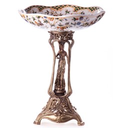 Mutasd a Porcelán-bronz Jugendstil tál részleteit! Kép a Porcelán-bronz Jugendstil tál