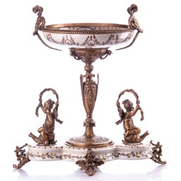 Mutasd a Porcelán-bronz Jugendstil tál részleteit! Kép a Porcelán-bronz Jugendstil tál