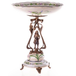 Mutasd a Porcelán-bronz Jugendstil tál részleteit! Kép a Porcelán-bronz Jugendstil tál