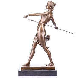 Mutasd a Diana gerellyel, mitológiai bronz szobor részleteit! Kép a Diana gerellyel, mitológiai bronz szobor