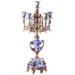 Mutasd a Porcelán-bronz gyertyatartó részleteit! Kép a Porcelán-bronz gyertyatartó