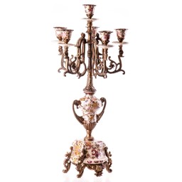 Mutasd a Porcelán-bronz gyertyatartó részleteit! Kép a Porcelán-bronz gyertyatartó