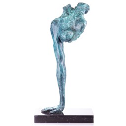 Mutasd a Női torzó zöld patinával - bronz szobor részleteit! Kép a Női torzó zöld patinával - bronz szobor