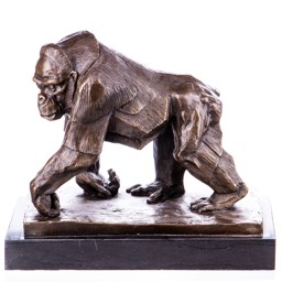 Mutasd a Gorilla - bronz szobor márványtalpon részleteit! Kép a Gorilla - bronz szobor márványtalpon