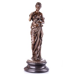 Mutasd a Nő madárral - bronz szobor, Jugendstil részleteit! Kép a Nő madárral - bronz szobor, Jugendstil