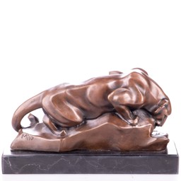 Mutasd a Párduc - bronz szobor márványtalpon, Milo részleteit! Kép a Párduc - bronz szobor márványtalpon, Milo