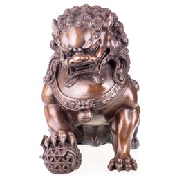 Mutasd a Kínai kapuőrző oroszlán bronz szobor részleteit! Kép a Kínai kapuőrző oroszlán bronz szobor