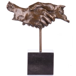 Mutasd a Kézfogás - bronz szobor  részleteit! Kép a Kézfogás - bronz szobor