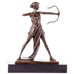 Mutasd a Diana íjjal - bronz szobor, Art Deco részleteit! Kép a Diana íjjal - bronz szobor, Art Deco