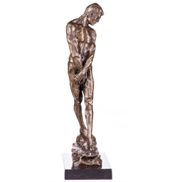Mutasd a Férfi akt - bronz szobor márványtalpon részleteit! Kép a Férfi akt - bronz szobor márványtalpon