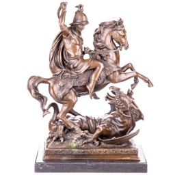Mutasd a Sárkányölő Szent György - bronz szobor részleteit! Kép a Sárkányölő Szent György - bronz szobor