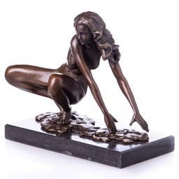 Mutasd a Női akt - bronz szobor részleteit! Kép a Női akt - bronz szobor