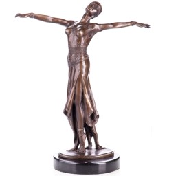 Mutasd a Táncosnő - bronz szobor, Art Deco részleteit! Kép a Táncosnő - bronz szobor, Art Deco