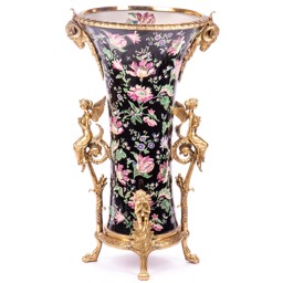 Mutasd a Porcelán-bronz váza részleteit! Kép a Porcelán-bronz váza