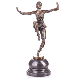 Mutasd a Táncosnő - bronz szobor, Art Deco részleteit! Kép a Táncosnő - bronz szobor, Art Deco