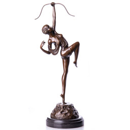 Mutasd a Diana íjjal - bronz szobor, Art Deco részleteit! Kép a Diana íjjal - bronz szobor, Art Deco
