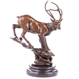 Mutasd a Szarvas - bronz szobor márványtalpon részleteit! Kép a Szarvas - bronz szobor márványtalpon