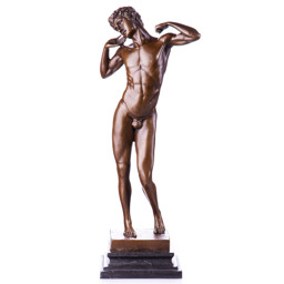 Mutasd a Férfi akt - bronz szobor márványtalpon részleteit! Kép a Férfi akt - bronz szobor márványtalpon