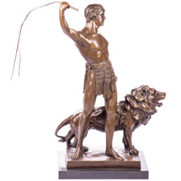Mutasd a Római gladiátor oroszlánnal - bronz szobor részleteit! Kép a Római gladiátor oroszlánnal - bronz szobor