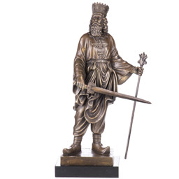 Mutasd a Kyros perzsa király karddal és jogarral - bronz szobor  részleteit! Kép a Kyros perzsa király karddal és jogarral - bronz szobor