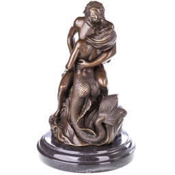 Mutasd a Férfi sellővel - bronz szobor részleteit! Kép a Férfi sellővel - bronz szobor